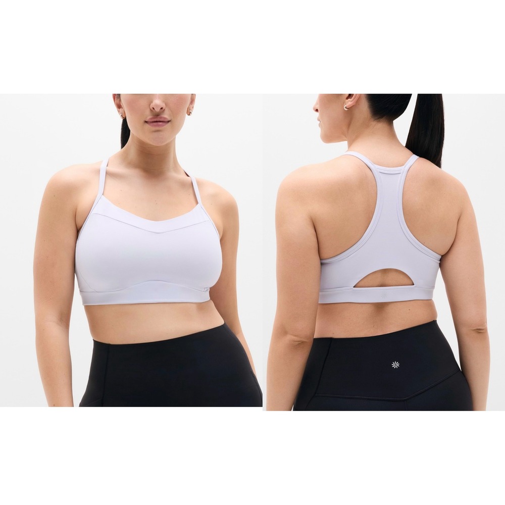 NWOT Athleta Vital Sports‎ Bra Medium D-DD In Dove Yoga Pilates Athleisure